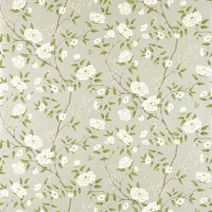 Обои Zoffany Woodville Papers Romeys Garden Silver 311333